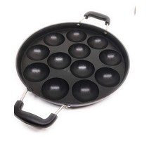 G & D G&D 12 Pit Appam Maker 스테인리스 스틸 뚜껑 파니야람 팬 Appam Patra Paniyarakkal Tawa 논스틱 아팜 베이킹 트레이 타코야키 팬