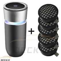 차량 공기 청정기 자동차 휴대용 필터 PM2.5 냄새 제거 자동 홈 오피스, 04 Black filter screen
