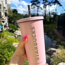 스타벅스 빨대 텀블러 리유저블 투고 스텐 보온보냉 스벅텀블러, 선택없음, 핑크