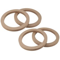 Uxcell 2/4Pcs 4 인치 5 6.5 자동차 스피커 장착 스페이서 링 어댑터 브래킷 서브 우퍼 홀더 플레이트 우드 유니버설, 4Pcs 6.5Inch