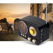 레트로 무선 블루투스 스피커 V5.0 FM 라디오