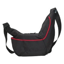 Lowepro 패스포트 슬링 2 카메라 가방 DSLR 또는 미러리스용, 여권 슬링 II, 블랙/레드