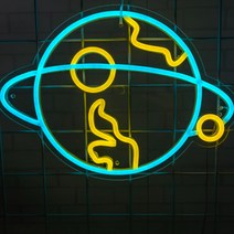 야외 네온 사인 led 간판 커피숍 카페 인테리어 전광판 오픈사인 영업중 보드, 우주