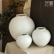 달항아리화병 인테리어도자기 꽃병 백자 꽃다발 돌, 03. 라지 높이 28cm