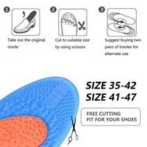 깔창 남녀공용 푹신 인솔 남자 & 여자의 패션 실리카 젤 소프트 Orthotic 스포츠 Insoles 신발 패드 (3