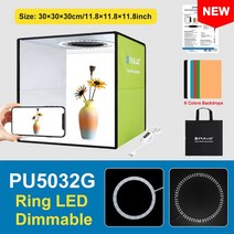 포토박스 카메라 Puluz 스튜디오 미니 라이트 텐트 키트 6 색 배경 휴대용 링, 30cm 그린 버전, 06 30cm Green Version