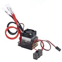 320A 냉각 팬이 장착 된 고전압 ESC 브러시 드 스피드 컨트롤러 RC 자동차 트럭 보트 용 로우 볼트 및 과열 보호 6V-12V