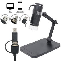 피부 확대경 현미경 1000X USB 디지털 현미경 8 LED 램프 지원 유형 C 안드로이드 PC 비디오 시계 검사 피, 01 Plastic Bracket