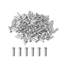 150pcs 케이블 엔드 브레이크 케이블 캡 알루미늄 산악 자전거 브레이크 케이블 캡 엔드 팁 크림프, 하나