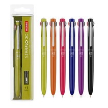 모리스 MORRIS 국산 스타플로 3색볼펜 (리필심1개포함), 라즈베리레드