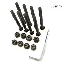 16 pcs m5 303553mm 스케이트보드 교체 나사 너트 틸 나사 볼트 4륜 스케이트보드 롱보드 액세서리, 53mm, 협력사