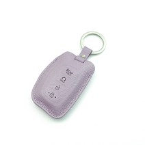 파라코리아 가죽 스마트키케이스 현대차용 (캐스퍼 투싼TL LF쏘나타 아반떼AD 쏘나타뉴라이즈등/사피아노무늬/캐비어무늬), 파스텔라벤더, 현대 타입D2 캐비어