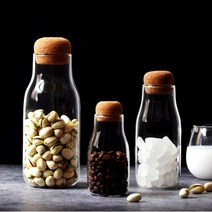 코르크 유리병 원두 보관함, 1개, 700ml