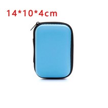 미니보조베터리 휴대용충전기 출장배터리 Logitech pebble m350 무선 마우스 휴대용 보관 가방 eva 하드 충격 방지 방진 보호 상자 마우스 커버 액세서리, 하늘색