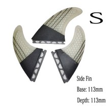 서핑보드 여러 크기 Fut-3-Fin 통관 S M 대형 서핑 보드 핀 트라이 세트 액세서리 carbonfiber 지느러미, 그레이-엠