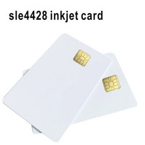 10pcs 연락처 흰색 sle4428 큰 칩 잉크젯 인쇄용 빈 pvc 카드 comp sle5528 칩 e pson t50 c anon 잉크젯 프린터