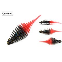 베이스트랩로즈 우드 다목적 부드러운 플라스틱 배스 낚시 미끼 5.3cm 1.6g 늑골이 있는 바디 인공 생물 1, 07 Color G