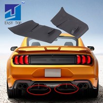 포드 머스탱 gt 2018 2019 유형 abs 후면 범퍼 원자가 에어로 호일 키트, 검은색