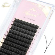 aguud yy lash extension double tip 2d lash premade volume 팬 y shape false eyelashes 손으로 짠 개별 속눈썹 cil, c, 0.07mm, 15mm