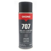 오공 강력 스프레이 접착제 707 450ml 플라스틱 나무 DIY, 1개