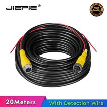 JIEPIE 4 핀 항공 후면보기 카메라 비디오 연장 케이블 남성 Femaler 플러그 트럭 용 감지 케이블 RVs 10M 15M 20M, 4-PIN-20Meters