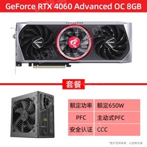 다채로운 RTX3060ti 4060ti 8G Vulcan AD e-스포츠 데스크탑 컴퓨터 g6x 게임 독립 그래픽 카드, 8GB, 28.RTX4060고급OC8G+정격650W