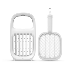 【Sorbo】USB 충전식 탁상 거치 전기 모기채 모기퇴치 램프, 화이트