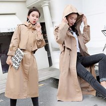 F16805 후드 롱야상 바람막이 점퍼 트렌치코트