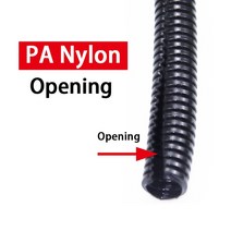 1-10M 나일론 골판지 튜브 7-54.5mm 난연 케이블 파이프 차량용 슬리브 와이어 보호 하네스 케이스, [02] PA Nylon Opening, [01] 1Meter, [08] OD 28.5xID 23mm