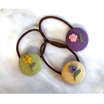도도한상점 뜨개플라워 헤어끈 핸드메이드 머리끈 헤어악세사리