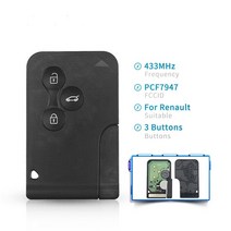 스마트키복사 스마트키고장 자동차디지털키 스마트키개조 KEYYOU ID46 PCF7947 칩 르노 클리오 로건 메간, 01 Model 1