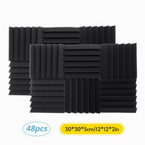 ammoon 고밀도 스튜디오 흡음재 30*30*5cm, 48개, 슬롯형