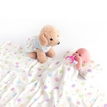 대폭 오가닉 양면 다이마루 젤리 바니 2컬러 (E0938)- 골드뷰 배냇저고리 실내복 신생아 용품 반려동물, 크림아이보리