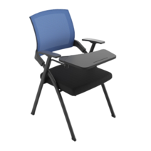Apnoo 접이식 의자 일체형 사무실의자 테이블의자 강습의자 책상 교회 수강용, 푸른 색