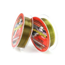 100m 강력한 슬라이딩 야외 낚시 태클 일본 나일론 투명 낚싯줄 액세서리 블랙/화이트/레드, 01 0.6