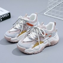 캐치펀 투톤 키높이 스니커즈 5cm 통굽 발편한 어글리 운동화