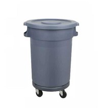 바퀴달린 대형쓰레기통 80L 호텔주방 환경미화 휴지통