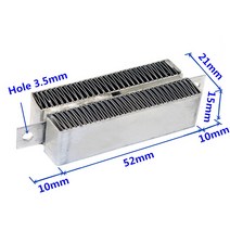 저전력온풍기 캠핑 미니 전기온풍기 DIY 12V 50W Ptc 히터 액세서리 환기 온도 조절 난방 패드 구멍이 있는 전기 공기 고정 가능