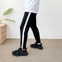 옆라인 포인트 스판 밴딩 트레이닝 바지