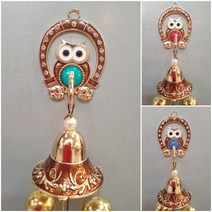 시떼몰 말발굽 편자 말편자 부엉이 현관문종 풍경 종 도어벨, 파랑
