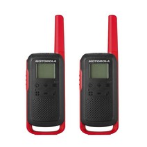 Motorola Solutions T210 Two-Way Radio Black W/Red Two-Pack