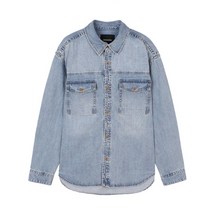 버커루 남성 오버핏 M톤 데님셔츠 자켓(B215DS170P)