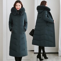 잇츠스타일 M~3XL 겨울 다운 패딩 코트 중년 어머니 롱패딩