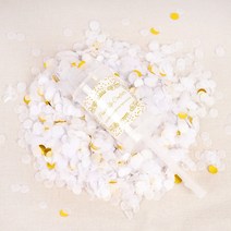 파티짱 플라워샤워 축포 컨페티 축하 소품, 화이트