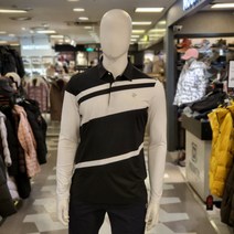 루이까스텔 봄 남성 골프 사선 면분할 피스 프린트 카라티셔츠 3GTTS393 블랙 루이 777