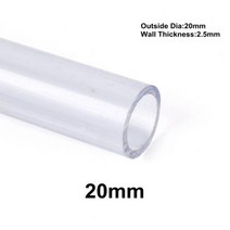 소제구 어항 수족관 공급용 UPVC 파이프 커넥터 외부 직경 20mm 25mm 32mm 50cm PVC 투명 튜브, 1개