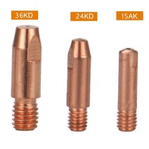 뜨거운 10pcs mig 용접 노즐 접촉 팁 가스 디퓨저 커넥터 홀더 토치 접촉 반자동 용접 노즐 0 811 2mm, 36KD, 1.2mm