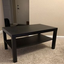 이케아 LACK 라크 커피테이블(90X55cm)/보조테이블/소파/거실/사이드/간이책상/좌식, 블랙브라운_701.616.69