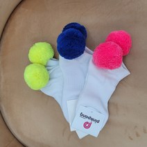 빅방울 여성골프양말 핑크팡자체제작, 네온옐로