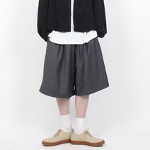 남자 통넓은 통큰 벌룬 버뮤다팬츠 6부 하프 스판 쿨 냉장고 반바지슬랙스